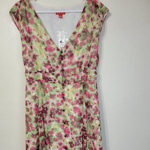 Women's Sleeveless Floral Dress by ELLE Size XL